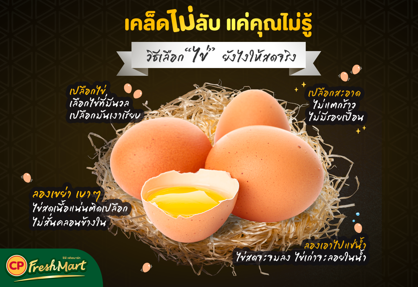 ไข่เก่า ไข่สด ดูอย่างไร? เทคนิคดูคุณภาพไข่ไก่ด้วยตัวเองแบบมือโปร
